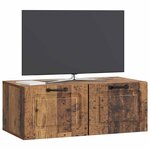 vidaXL Meuble TV mural Bois ancien 78 5 x 41 x 30 cm Bois d'ingénierie