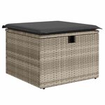 vidaXL Salon de jardin 6 Pièces avec coussins gris clair résine tressée