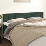 vidaXL Têtes de lit 2 Pièces Vert foncé 90x5x78/88 cm Velours