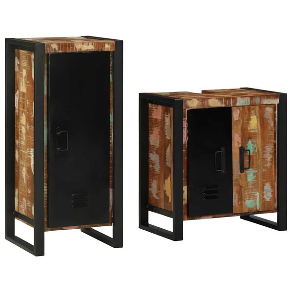 vidaXL Ensemble de mobilier de salle de bain avec étagère 2 Pièces