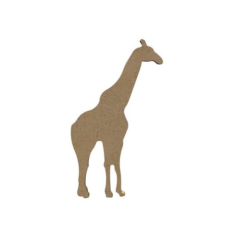 Girafe en bois MDF à décorer - 18 x 10 cm