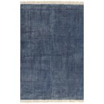 vidaXL Tapis Kilim Coton 160 x 230 cm Bleu