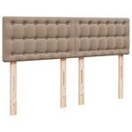vidaXL Sommier à lattes de lit avec matelas Cappuccino 160x200 cm
