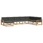 vidaXL Ensemble de canapés d'extérieur 8 Pièces Blanc et anthracite