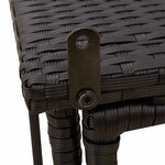 VidaXL Table de jardin pliante noir 90 x 51 x 75 cm polyrotin