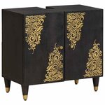 vidaXL Ensemble de Meubles de Salle de Bain avec tiroir 4 Pièces Noir