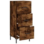 vidaXL Buffet Chêne fumé 34 5x34x90 cm Bois d'ingénierie