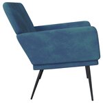 vidaXL Banc Bleu 108x79x79 cm Velours
