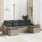 vidaXL Ensemble de salle à manger pour jardin 6 Pièces Gris clair