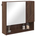 vidaXL Armoire Miroir Chêne marron 59 x 17 x 55 cm Bois d'ingénierie