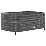 vidaXL Salon de jardin 8 Pièces avec coussins gris résine tressée