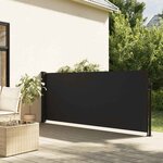 vidaXL Auvent latéral rétractable noir 140x500 cm