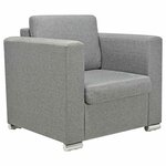 vidaXL Fauteuil gris foncé tissu