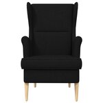 vidaXL fauteuil Noir tissu