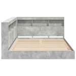 vidaXL Lit Bibliothèque Gris béton 160 x 200 cm Bois d'ingénierie