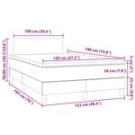 vidaXL Sommier à lattes de lit matelas LED gris 120x190 cm similicuir