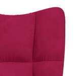 vidaXL Chaise de relaxation Rouge bordeaux Velours