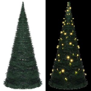 vidaXL Sapin de Noël artificiel pré-éclairé avec guirlandes vert 150cm