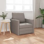 vidaXL Canapé-Lit Taupe 74 x 77 x 81 cm tissu