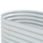 vidaXL Lit surélevé de jardin 320x80x81 cm Acier galvanisé Argenté
