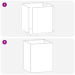 vidaXL Cache-pot de jardin Argenté 50 x 32 x 40 cm Acier galvanisé