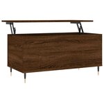 vidaXL Table basse Chêne marron 90x44 5x45 cm Bois d'ingénierie