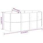 vidaXL Lit surélevé de jardin Acier galvanisé Anthracite