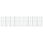 vidaXL Panier gabion avec couvercle 900x100x200 cm fer galvanisé