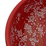 vidaXL Vasque à poser noir et rouge rond Φ41x14 cm céramique