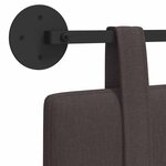 vidaXL Tête de lit suspendue Marron foncé Tissu