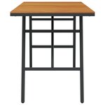 vidaXL Table à manger - Noir  110x55x62 cm  en bois d'acacia massif