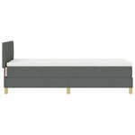 vidaXL Lit à ressort LED avec matelas Gris foncé 80 x 200 cm tissu