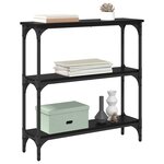 vidaXL Table console Chêne noir 75 x 22 5 x 75 cm Bois d'ingénierie