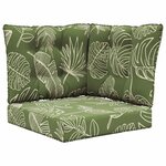 vidaXL Coussin de canapé d'extérieur 3 Pièces Modèle feuille Polyester