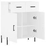 vidaXL Buffet blanc 69 5x34x90 cm bois d'ingénierie