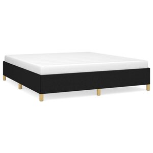 vidaXL Cadre de lit sans matelas noir 180x200 cm tissu