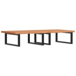 vidaXL Étagère de vasque murale acier et bois massif de hêtre