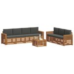 vidaXL Ensembles de canapés 8 pc Naturel et Anthracite