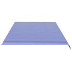 vidaXL Tissu de remplacement pour auvent Bleu et blanc 6x3 5 m