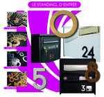 Numéro 9-Numéro adhésif pour boîtes aux lettres - Vinyle épais texturé, hauteur 50 mm - Bois Miel