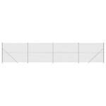 vidaXL Clôture en mailles de chaîne avec bride argenté 1 6x10 m