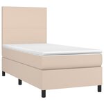 vidaXL Sommier à lattes de lit avec matelas Cappuccino 100x200 cm