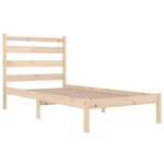 vidaXL Cadre de lit sans matelas bois massif 100x200 cm