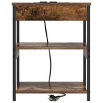 vidaXL Cabinet de chevet 2 Pièces Chêne fumé 41 x 31 x 51 cm