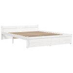 vidaXL Cadre de lit sans matelas blanc bois massif 160x200 cm