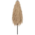 vidaXL Parasol de jardin avec LED et mât en acier marron 223x223x231cm