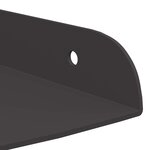 vidaXL Étagère flottante avec étagère 4 Pièces Noir 24 x 24 x 2 cm