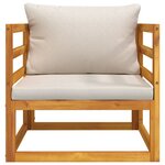 vidaXL Chaise de jardin avec coussins gris clair bois massif d'acacia