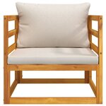 vidaXL Chaise de jardin avec coussins gris clair bois massif d'acacia