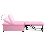 vidaXL Canapé-Lit Rose 194 x 67 x 37 cm tissu